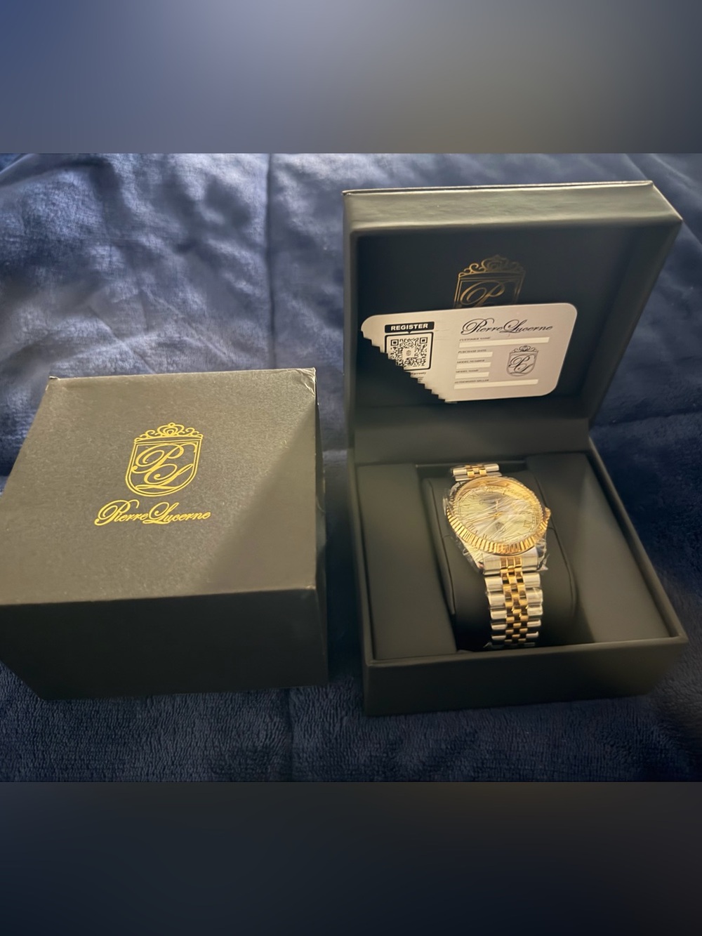 Two-Tone Gold Men's Bracelet Watch